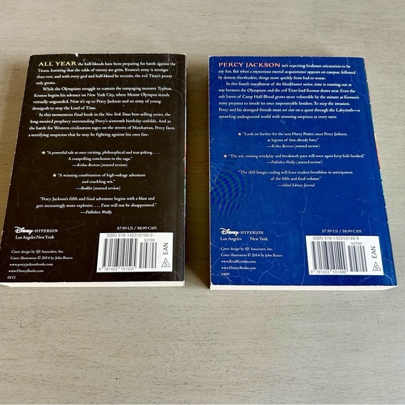 Percy Jackson & The Olympians by Rick Riordan Paperback Novels Books 4 & 5 - Picture 3 of 5